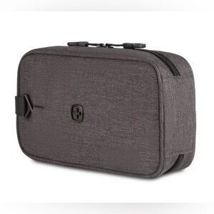 Swiss Gear Convertible Handle Dopp Bag, Accessories Bag- Heather Gray